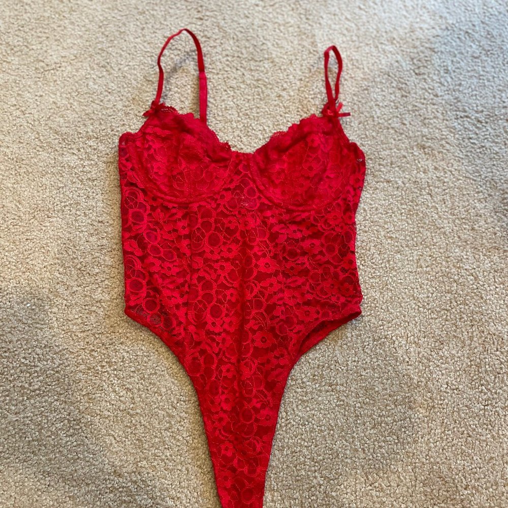 Red Lace Bodysuit